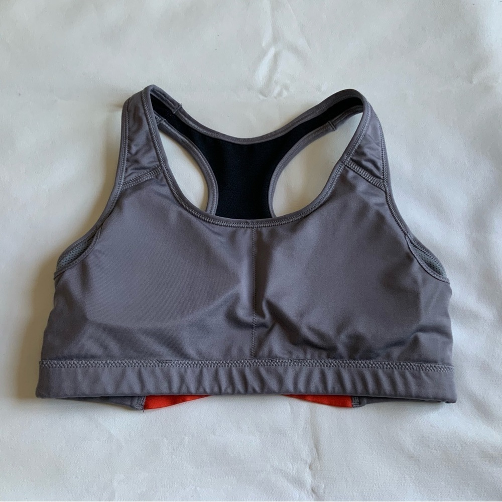 Nike Women's gray and red Sports Bra - Picture 5 of 5